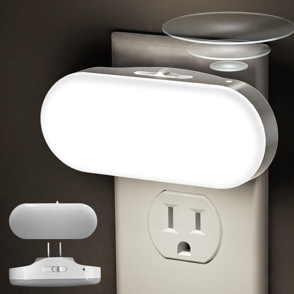 Led Night Light, Plug into Wall, [2 Pack] with Dusk to Dawn Sensor, 1W 5000K Dimmable Night