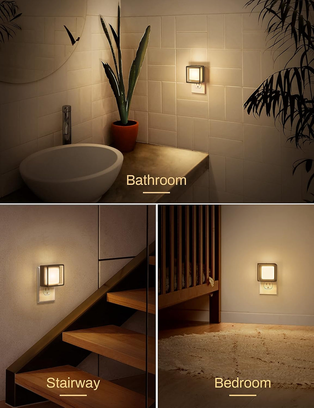 LED Night Light, Night Lights Plug Into Wall [2 Pack] with Dusk-to-Dawn Sensor
